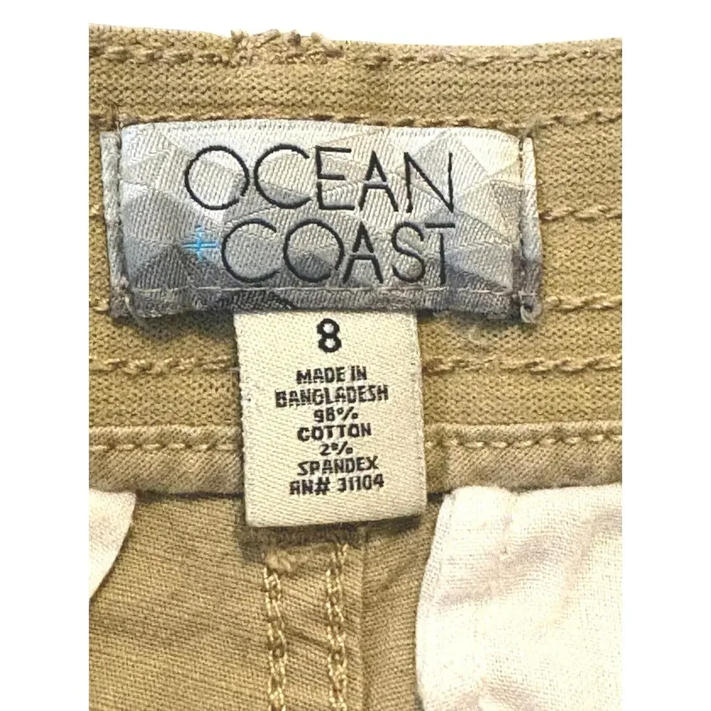 Lot of 3 Ocean to Coast Boys Shorts Size Small 8 Tan & Black Pull-On & Cargo